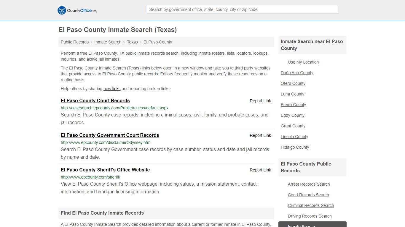 Inmate Search - El Paso County, TX (Inmate Rosters & Locators)